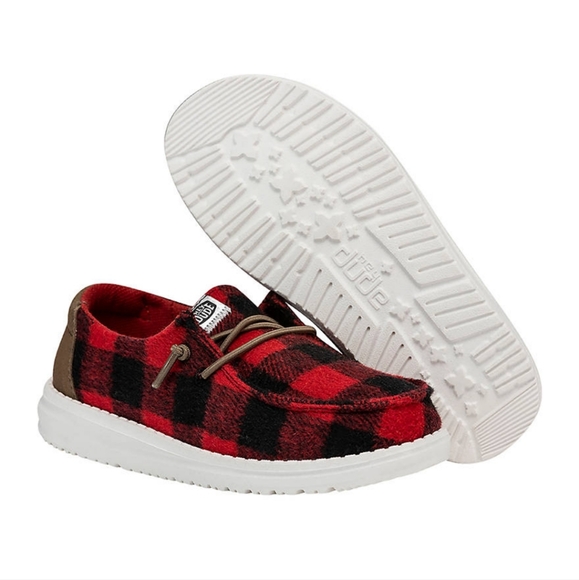 Hey Dude Wendy Youth Buffalo Plaid Slip -On